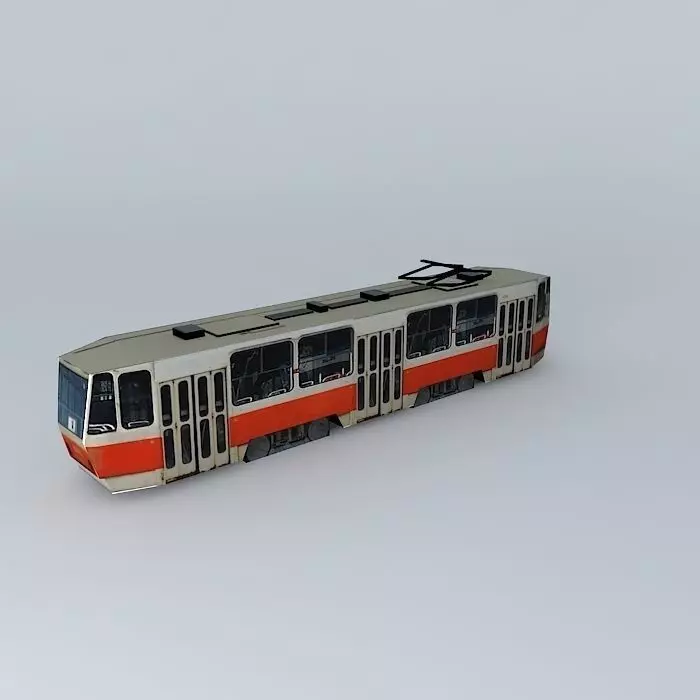 Streetcar tram Free 3D model_0