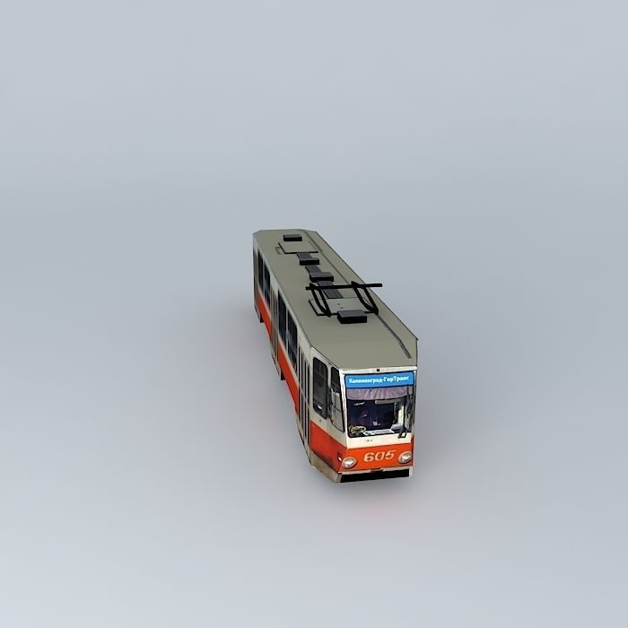 Streetcar tram Free 3D model_2