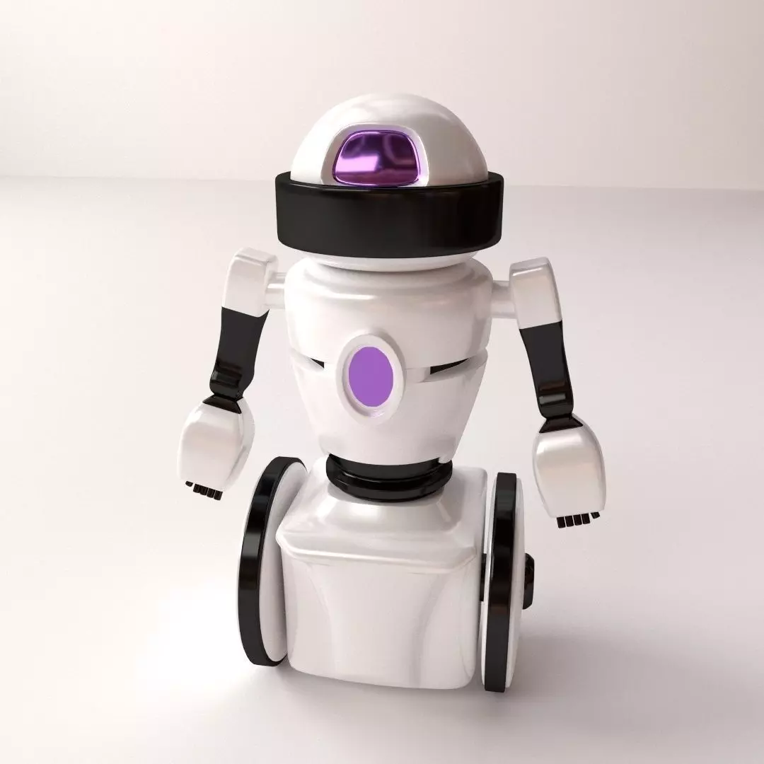 Robot with eyes 3D model_0