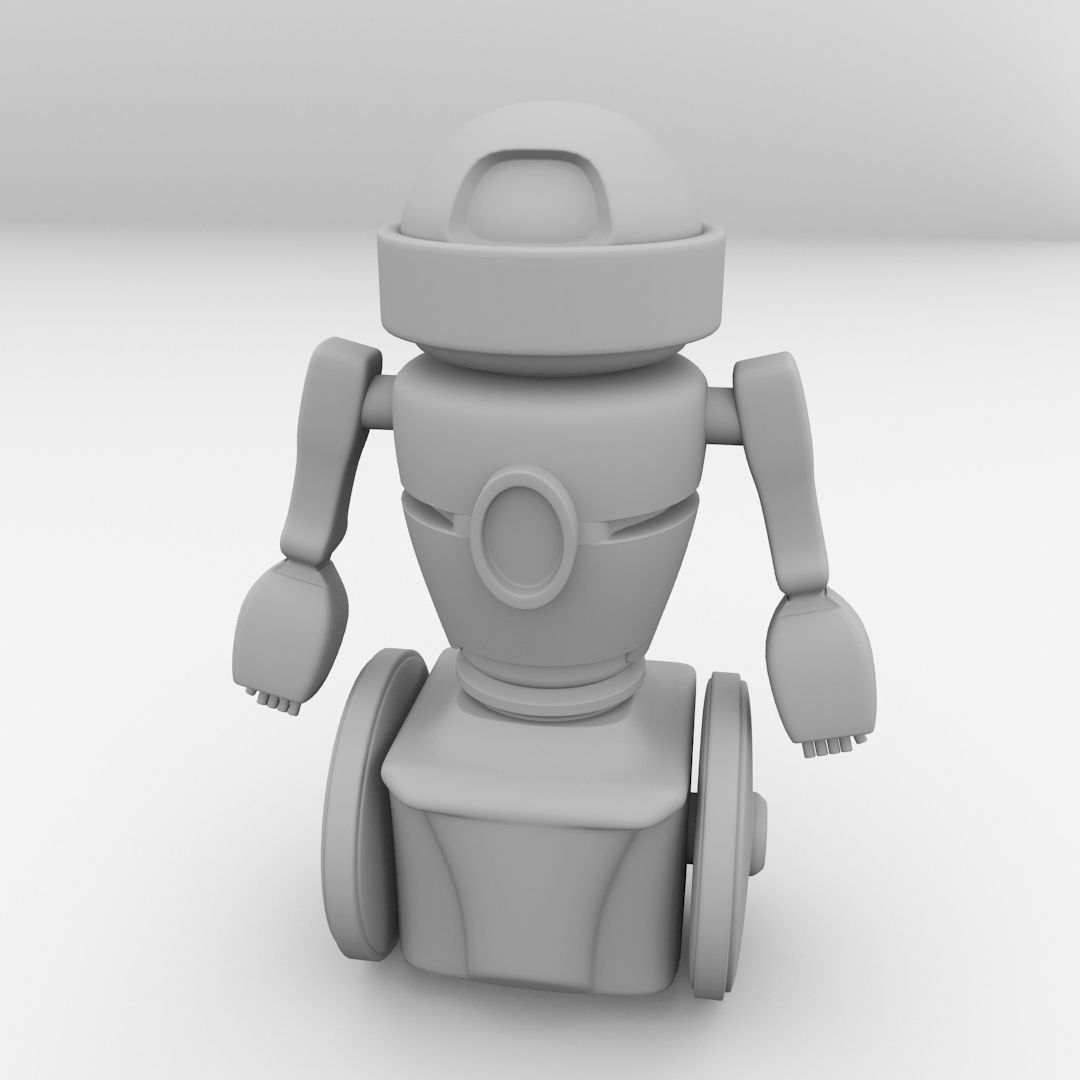 Robot with eyes 3D model_3