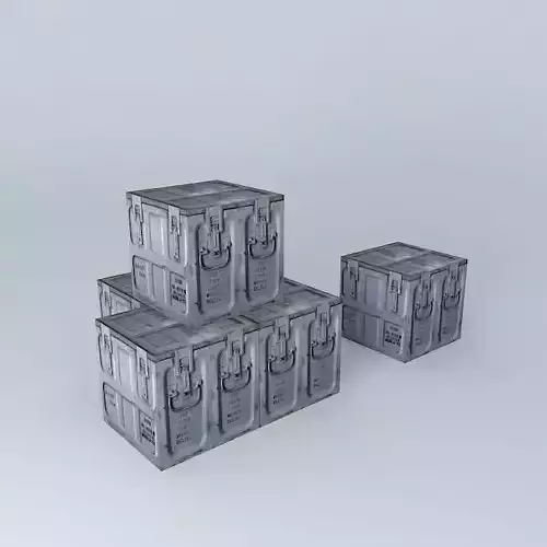 metal boxes Free 3D model