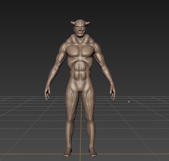 alienman devil Free 3D model_2