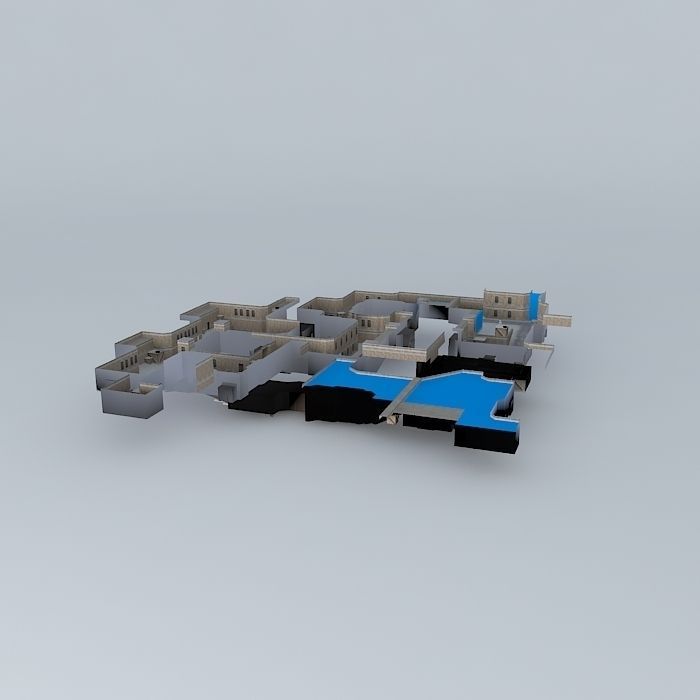 Dust2 snow full Free 3D model_1