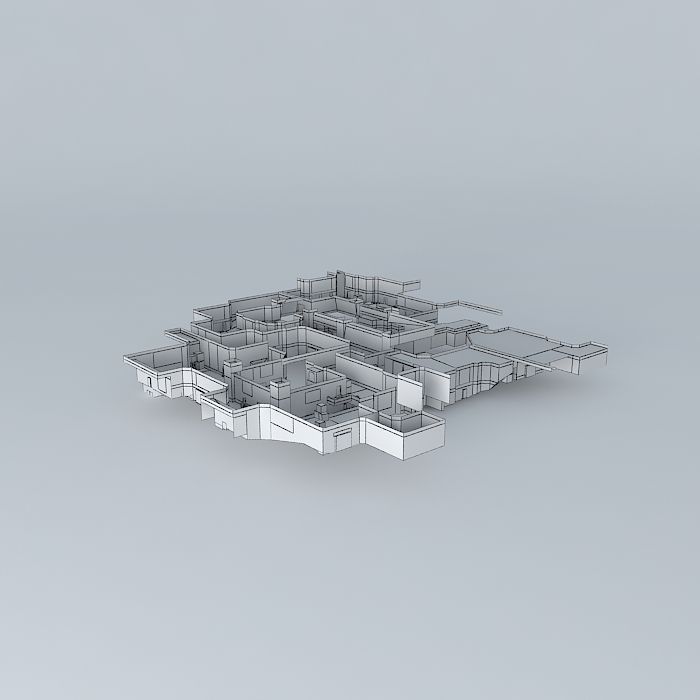 Dust2 snow full Free 3D model_4