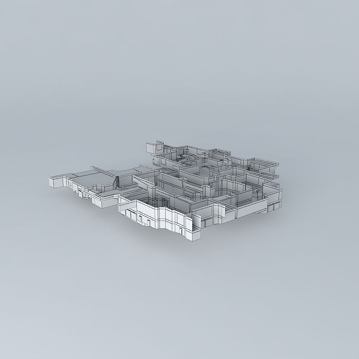 Dust2 snow full Free 3D model_3