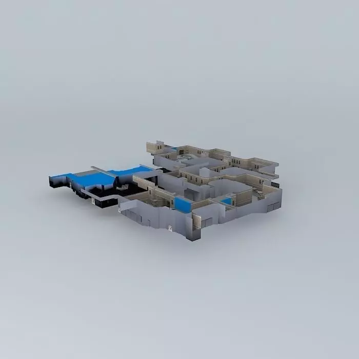 Dust2 snow full Free 3D model_0