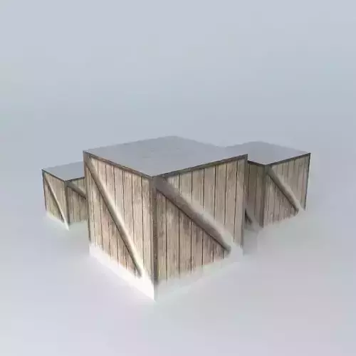 wood boxes snow