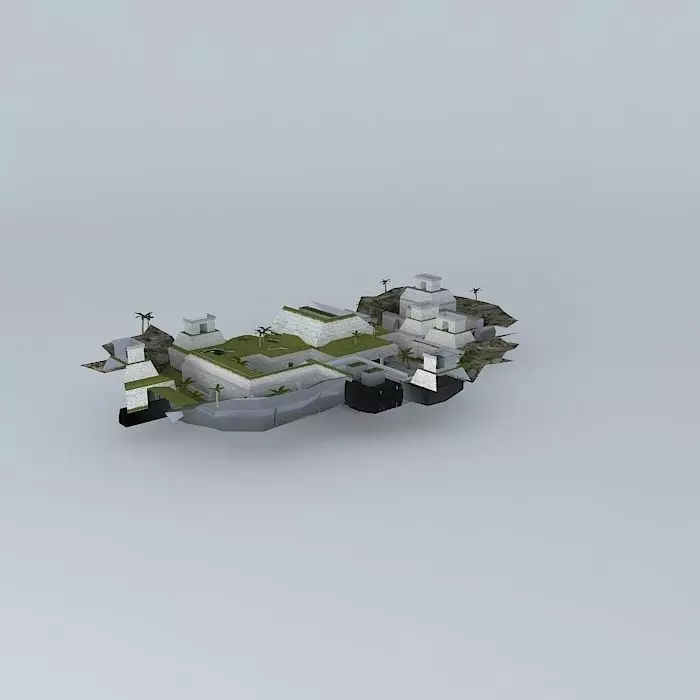 Aztec military base Free 3D model
