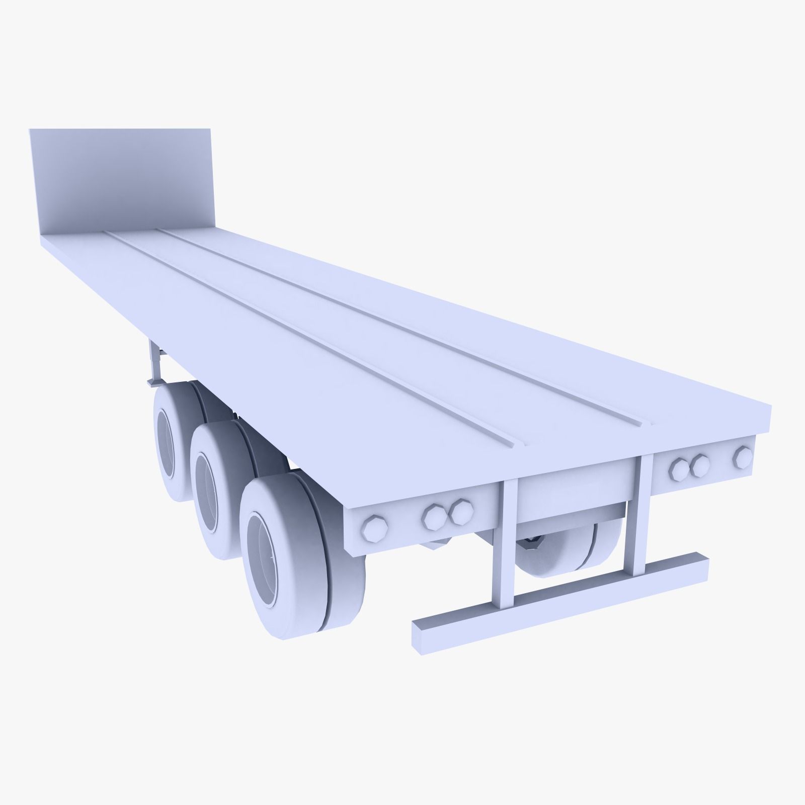 Truck Trailer Low-poly 3D model
