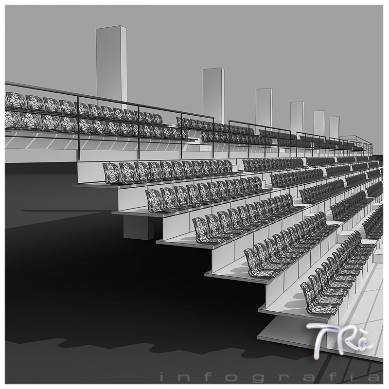 RETRACTABLE BLEACHERS 3D model_8
