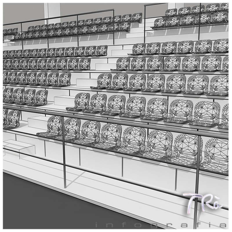 RETRACTABLE BLEACHERS 3D model_9