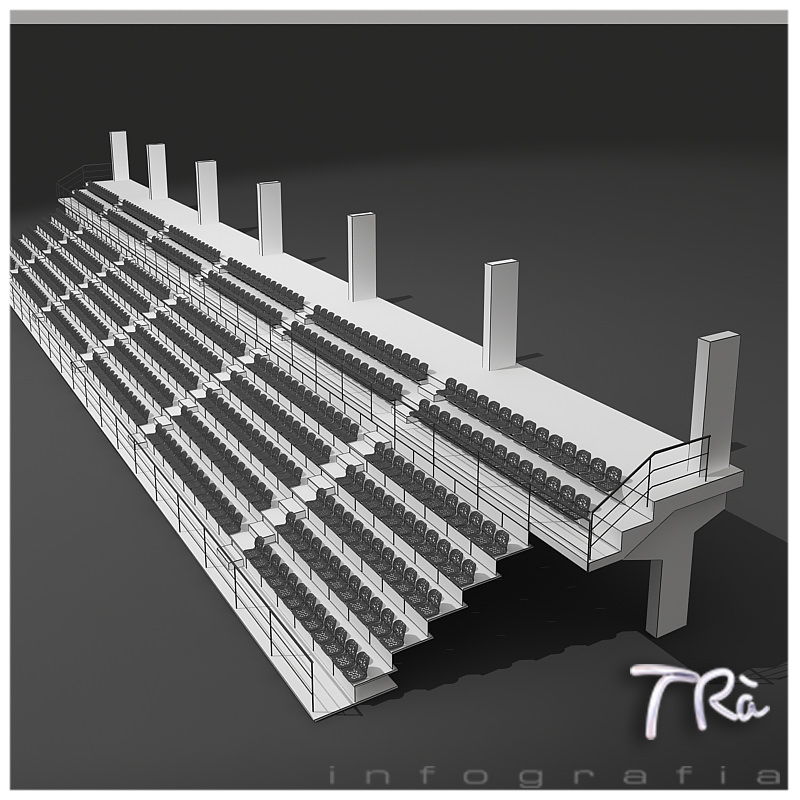 RETRACTABLE BLEACHERS 3D model_5