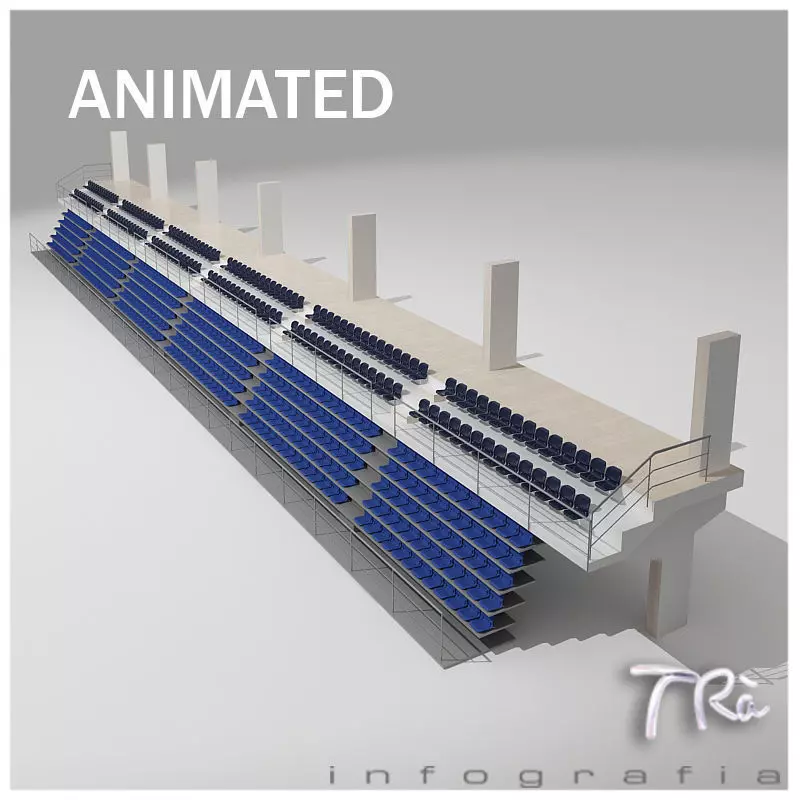 RETRACTABLE BLEACHERS 3D model_0