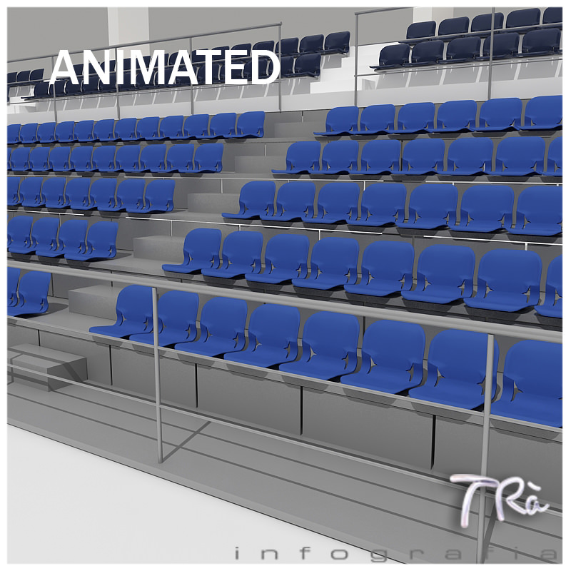 RETRACTABLE BLEACHERS 3D model_7