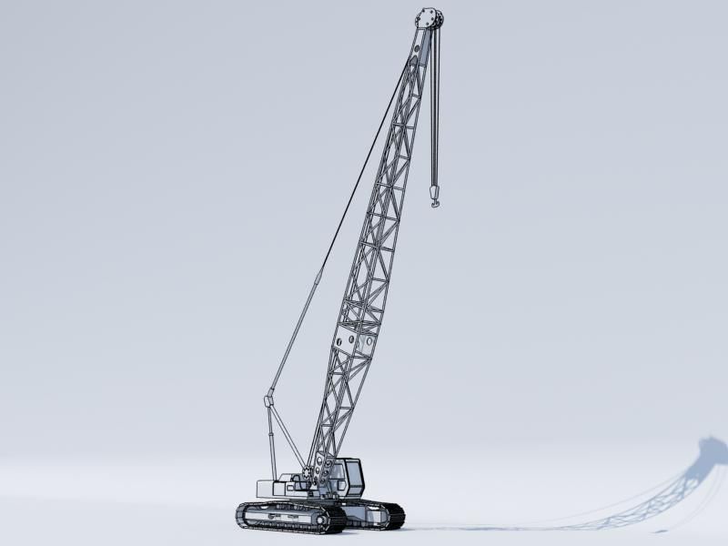 Crawler crane02 Low-poly 3D model_2