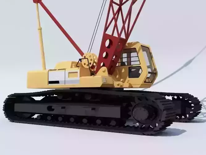 Crawler crane02 Low-poly 3D model