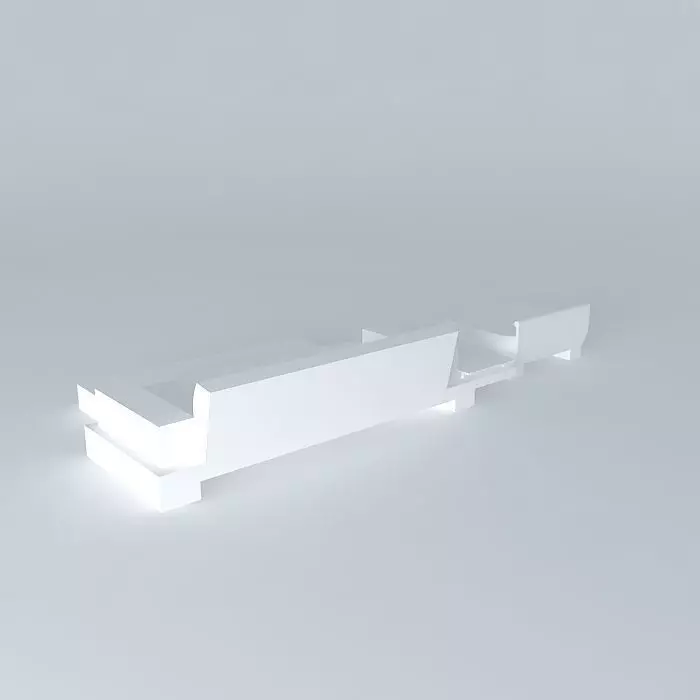 couch bench Free 3D model_0