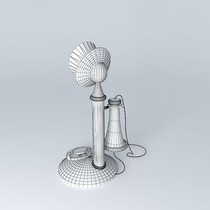 old phone 2 Free 3D model_4