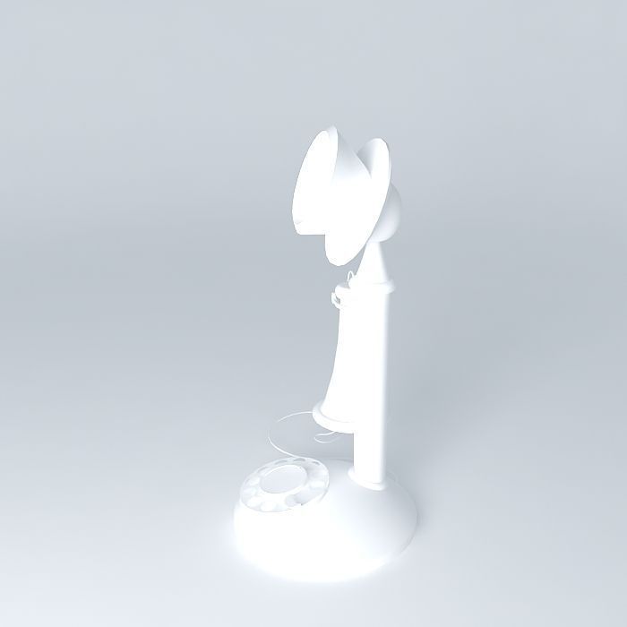 old phone 2 Free 3D model_2