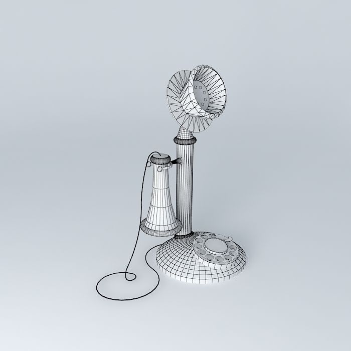 old phone 2 Free 3D model_3