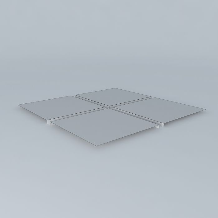 TILES floor with four squares Free 3D model_3