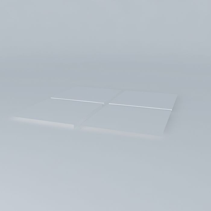 TILES floor with four squares Free 3D model_1