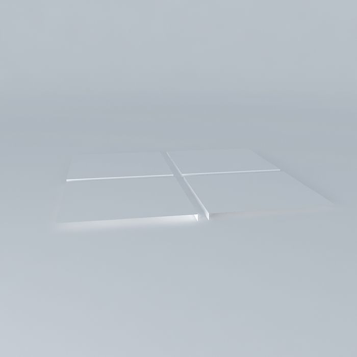 TILES floor with four squares Free 3D model_2