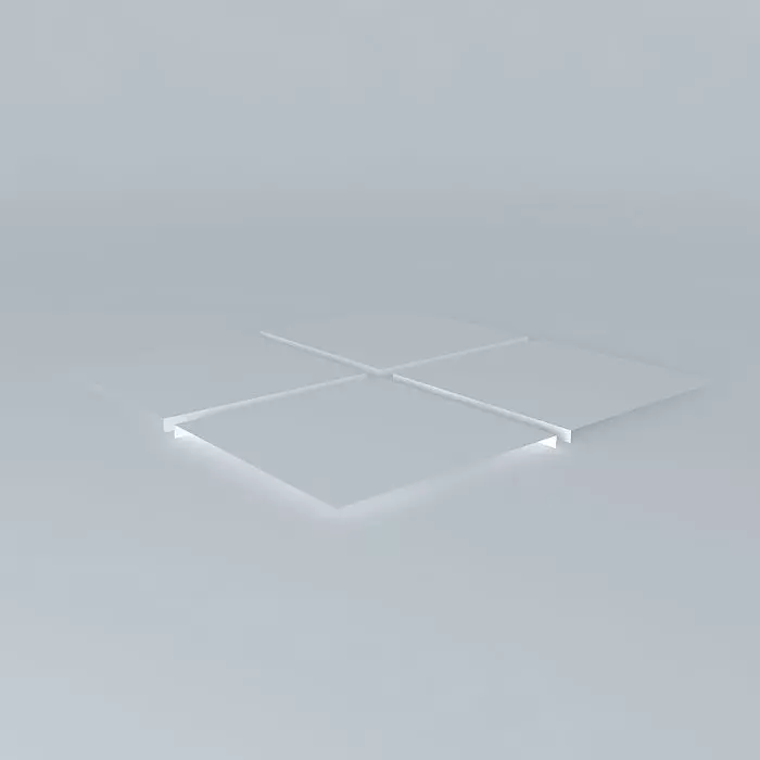 TILES floor with four squares Free 3D model_0