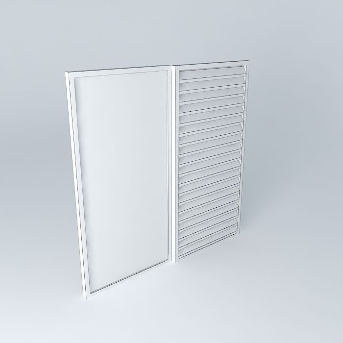 window wall with light Free 3D model_3