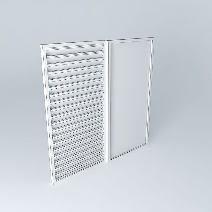 window wall with light Free 3D model_4