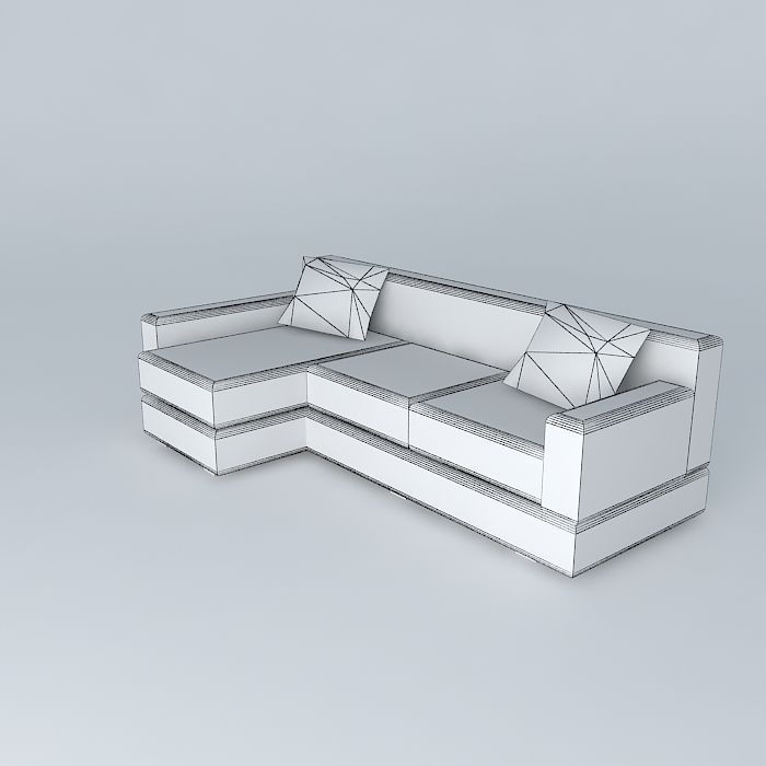 Sofa piece of furniture with light Free 3D model_4