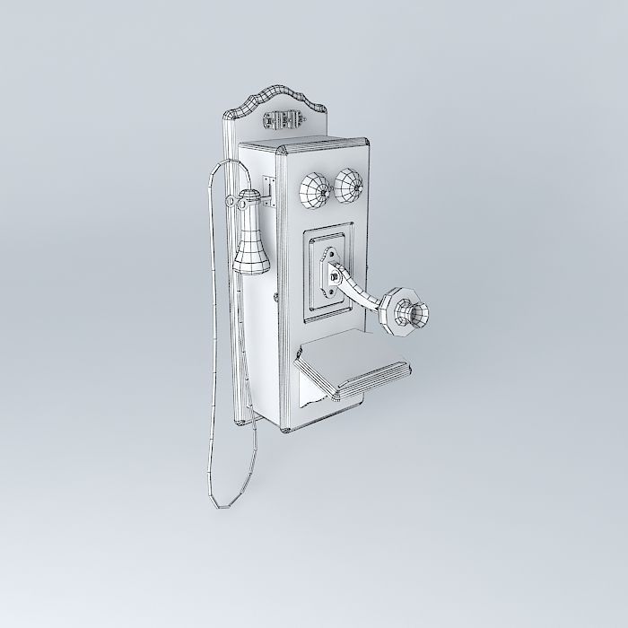 old phone Free 3D model_3