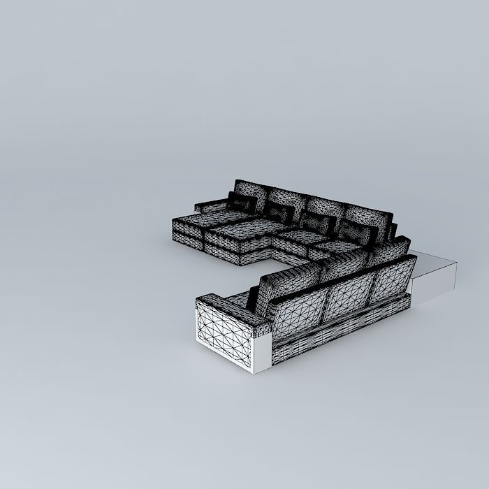 couch sofa Free 3D model_4