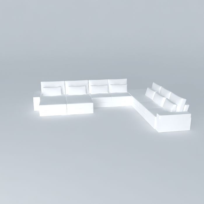 couch sofa Free 3D model_2