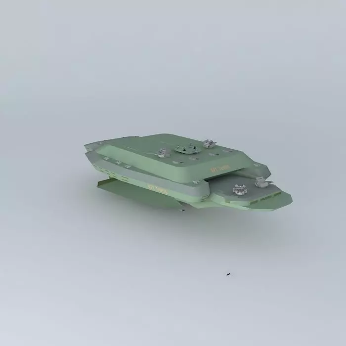 XFT Turtle Space frigate class Free 3D model_0