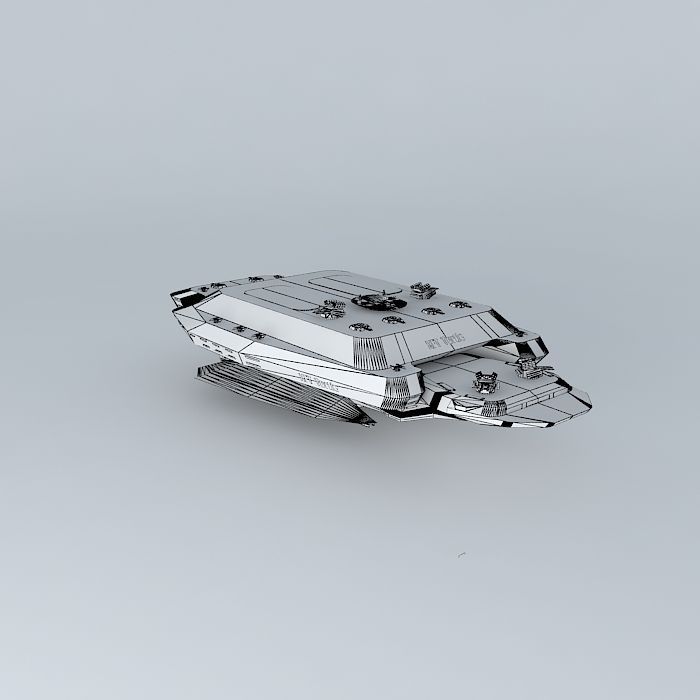 XFT Turtle Space frigate class Free 3D model_3