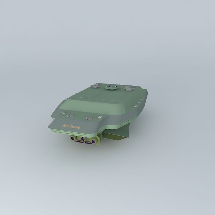 XFT Turtle Space frigate class Free 3D model_1