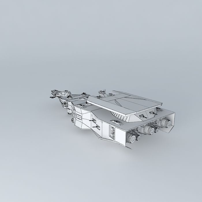 SD Fiery Prince Destroyer class Free 3D model_4