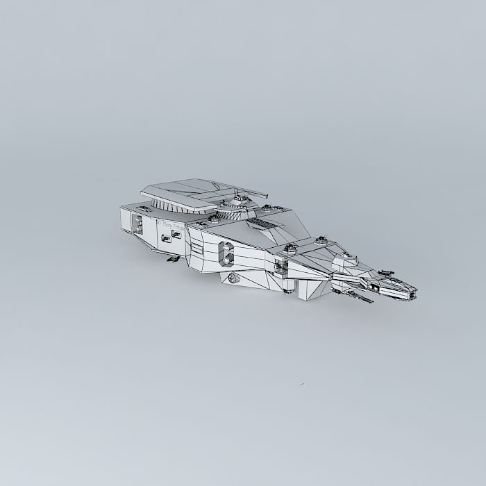 SD Fiery Prince Destroyer class Free 3D model_3