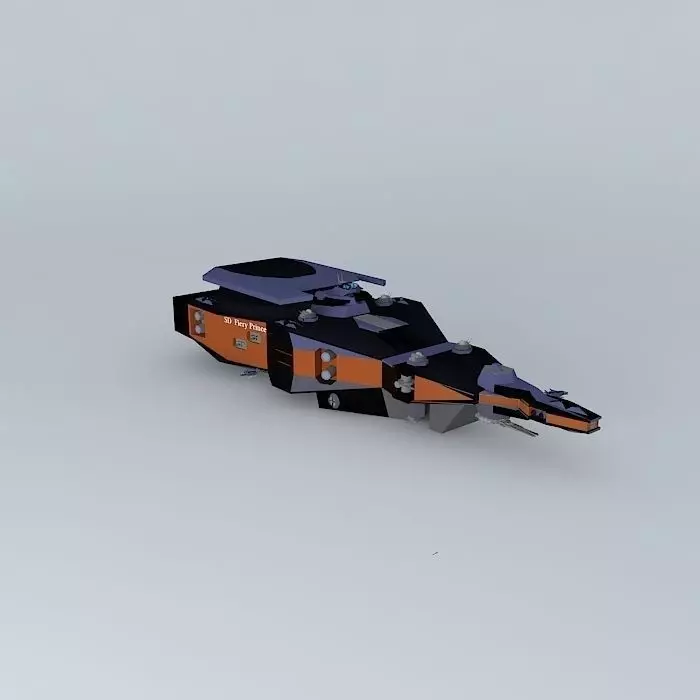 SD Fiery Prince Destroyer class Free 3D model_0