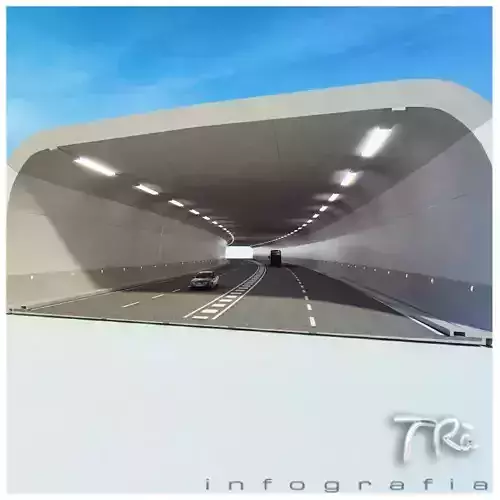 HIGHWAY TUNNEL SECTION 3D model