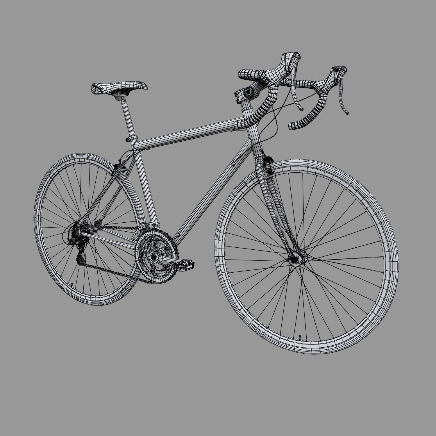 Road bike 3D model_6