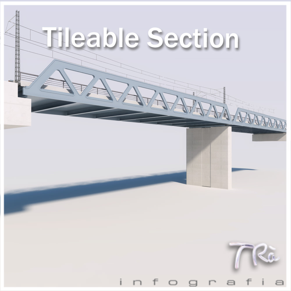 3 IRON RAILWAY BRIDGE 3D model_2