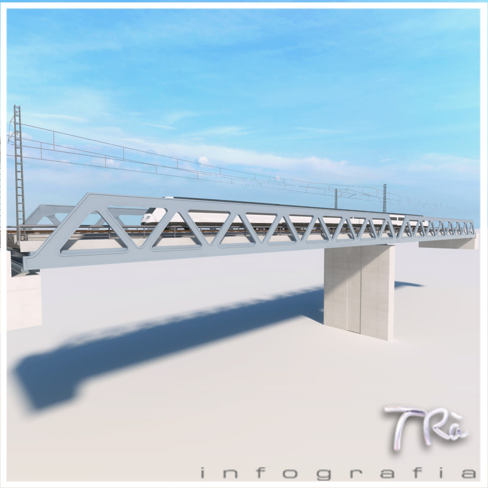 3 IRON RAILWAY BRIDGE 3D model_3