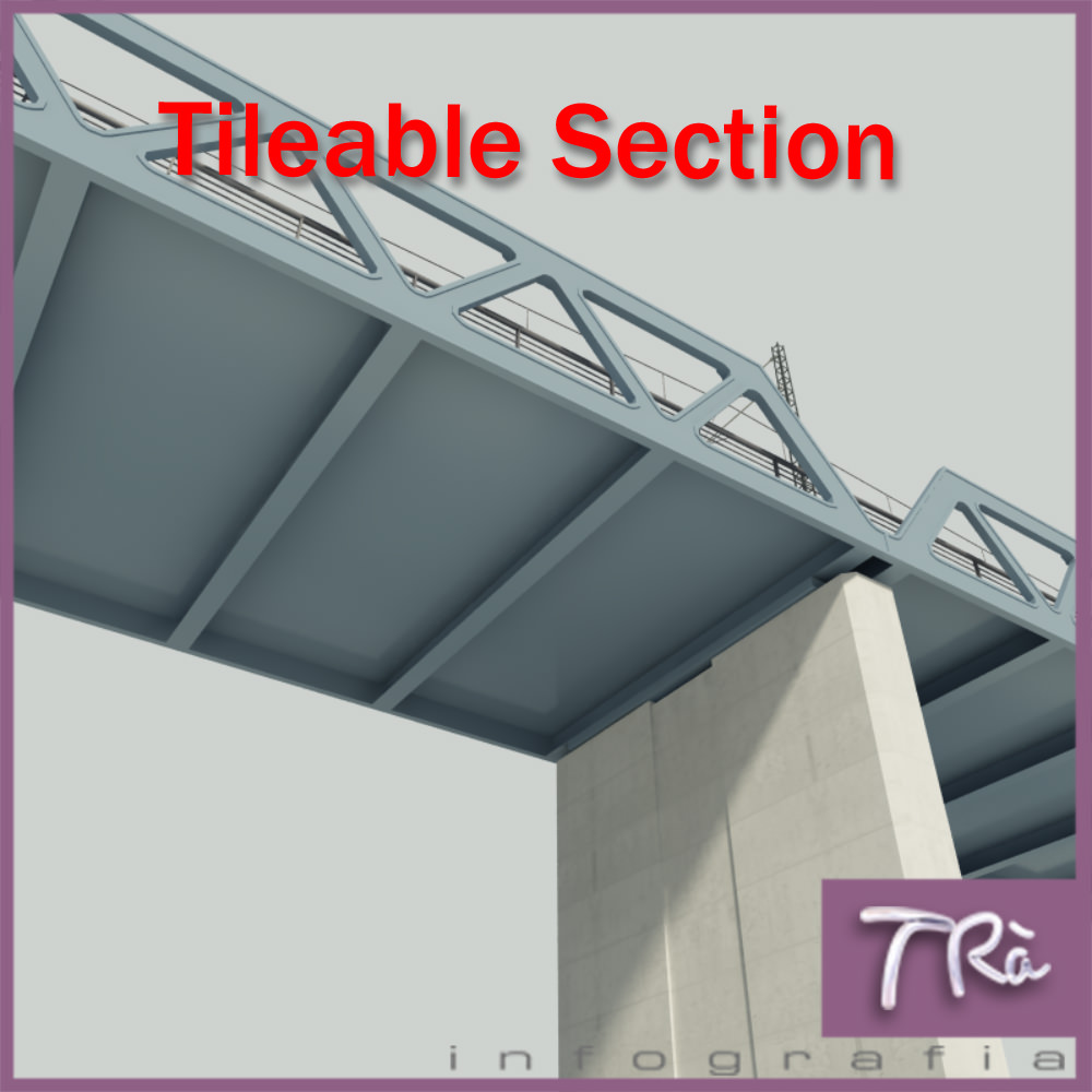 3 IRON RAILWAY BRIDGE 3D model_1