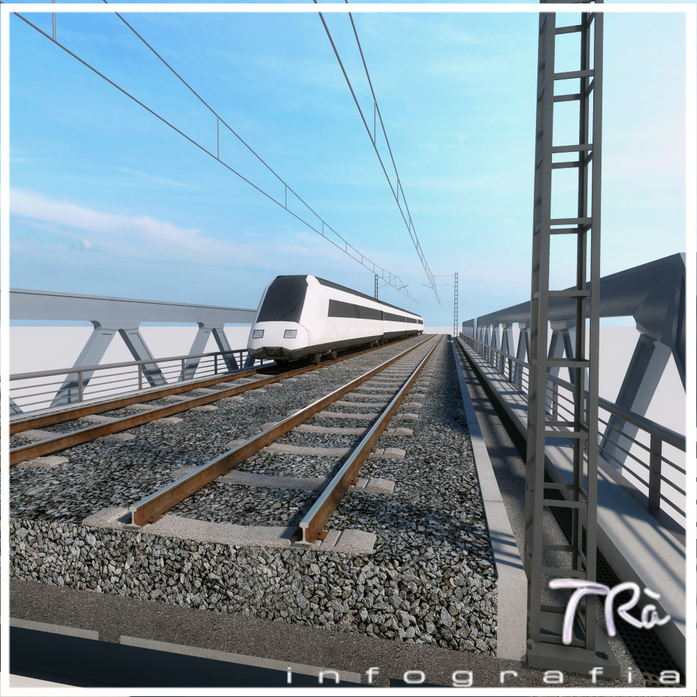 3 IRON RAILWAY BRIDGE 3D model_5