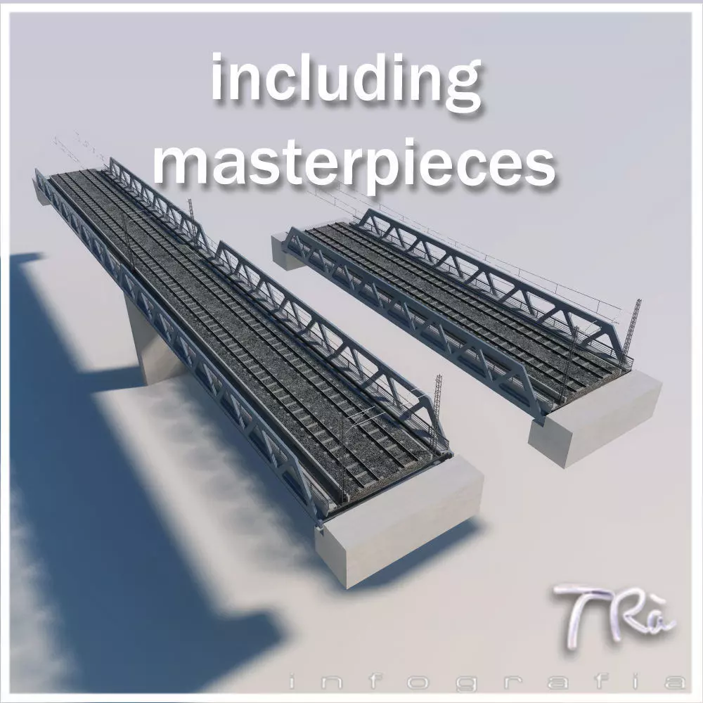 3 IRON RAILWAY BRIDGE 3D model_0
