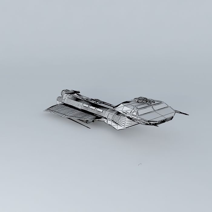 XK Rain Space corvette class Free 3D model_3