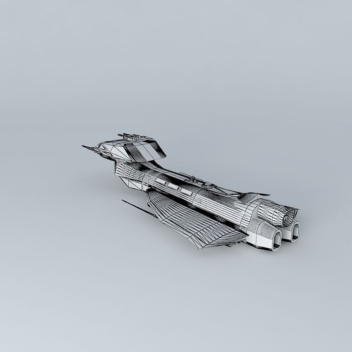 XK Rain Space corvette class Free 3D model_4
