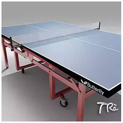 PING PONG TABLE BUTTERFLY WHEELS 3D model